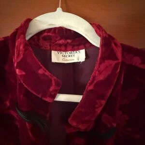 Victoria's Secret Rich Burgundy Velvet Robe